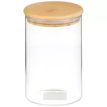 Банка для сыпучих продуктов, стекло, 1 л, 10х16 см, с крышкой, Daniks, Стиль, STY10155