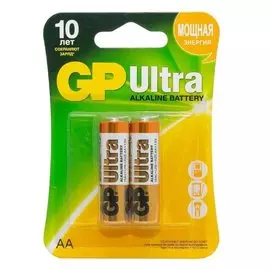Батарейка GP, АА (LR6, 15A), 15AUA21-2CRSBC2, щелочная, блистер, 2 шт, 1229