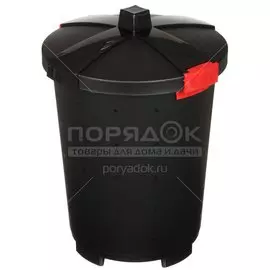 Бак для мусора пластик, 65 л, с крышкой, 47.2х47.2х57.7 см, Бытпласт, Хозяйственный, 4312537