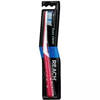 Reach Зубная щетка средней жесткости Floss Clean Medium (Reach, Зубные щетки)