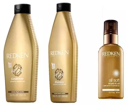 Redken Комплект Олл Софт: масло + шампунь + кондиционер (Redken, Уход за волосами)