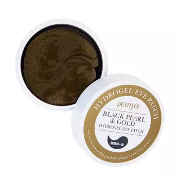 Petitfee Патчи для глаз с черным жемчугом и золотом Black Pearl &amp; Gold Eye Patch, 60 шт х 1,4 г (Petitfee, Eye Patch)