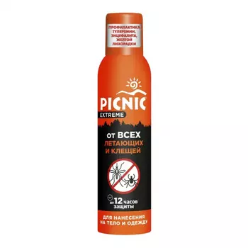 PICNIC Аэрозоль от всех видов летающих насекомых и клещей, 150 мл (PICNIC, Extreme)