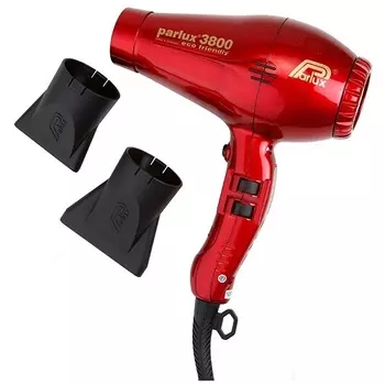 Parlux Фен красный, 2100 Вт, ионизация, 2 насадки (Parlux, Фены)