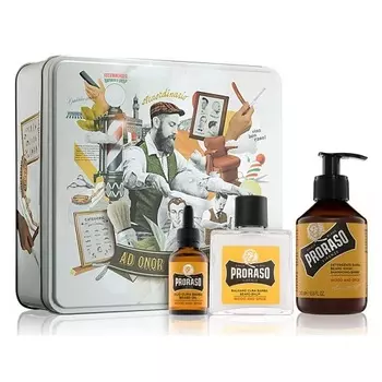 Proraso Набор для ухода за бородой : шампунь для бороды 200 мл, бальзам для бороды 100 мл, масло для бороды 30 мл (Proraso, Для ухода)