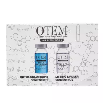Qtem Набор холодный филлер: Lifting &amp; Filler 15 мл + Color Bomb 15 мл (Qtem, Hair Regeneration)