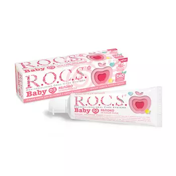 R.O.C.S Зубная паста Baby "Нежный уход Яблоко" 45 гр (R.O.C.S, Bebe 0-3 years)