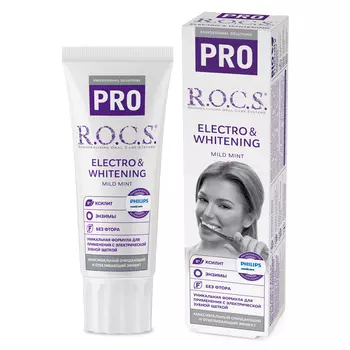 R.O.C.S. Зубная паста Electro &amp; Whitening Mild Mint, 74 г (R.O.C.S., R.O.C.S. PRO)