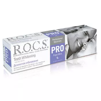 R.O.C.S. Зубная паста PRO "Деликатное отбеливание" Свежая мята 135 гр (R.O.C.S., R.O.C.S. PRO)