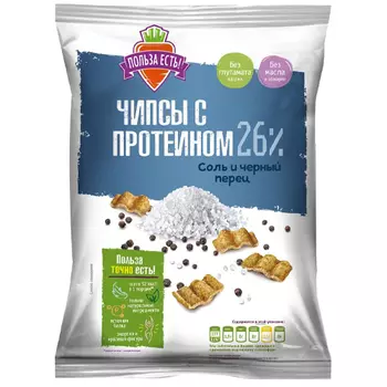 Racionika Чипсы с протеином соль, черный перец 90 г (Racionika, Польза есть)