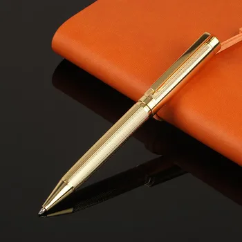 Luxurious metal rotating signature pen, 1.0mm business office ballpoint pen, and student office stationery supplies