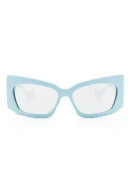 Gucci Eyewear солнцезащитные очки в квадратной оправе, синий