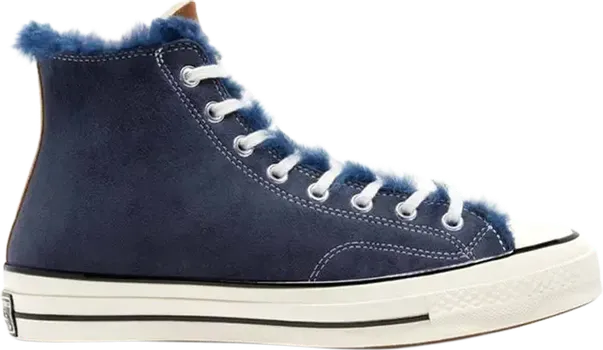 Кроссовки Converse Tri Panel x Chuck 70 Hi Navy Shearling, розовый