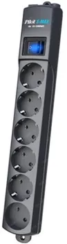 Источник бесперебойного питания ZIS S-Max 7M Surge protector Pilot S Max (5 euros + 1GP), 15A/3.5kVA, automatic, 7 m, graphite