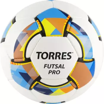 Мяч футзальный Torres Futsal Pro, арт. FS32024, р.4, 32 п. Micro, 4 подкл. сл, руч. сшив. бело-мультик