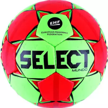 Мяч гандбольный Select Mundo арт. 846211-443, Senior (р.3), EHF Appr., ПУ, руч.сш, зелено-красно-черный