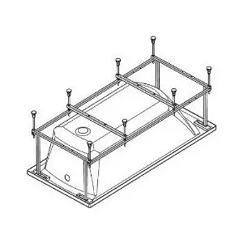 Монтажный комплект Santek Монако XL 170х75 см, каркас, слив перелив, крепления (1WH112423)