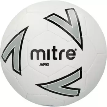 Мяч футбольный Mitre Impel, арт. BB1118WIL, р.5, 30 панелей, бело-серо-чернный