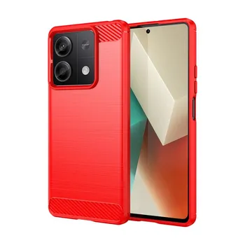 Для чехла Xiaomi Redmi Note 13 5G Чехол для Redmi Note 13 5G Противоударный силиконовый чехол из углеродного волокна для Redmi Note 13 5G Чехол Redmi Note 13 5G чёрный