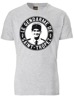 Футболка с принтом LOUIS DE FUNES-DRUCK LOGOSHIRT, серый