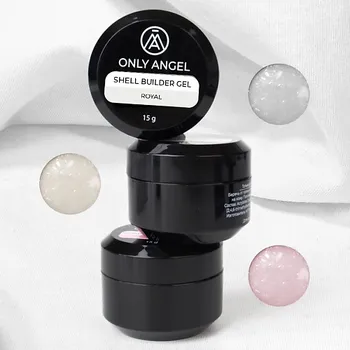 ONLY ANGEL Набор гелей для наращивания ногтей с белой поталью