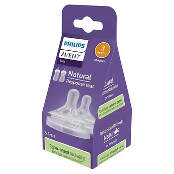 PHILIPS Силиконовая соска Natural Response, скорость потока 3