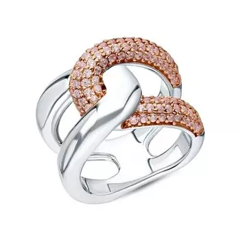 Серебряное кольцо с фианитами