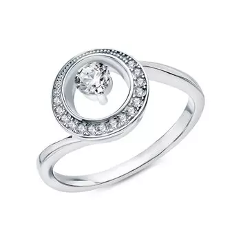 Серебряное кольцо с фианитами