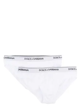 Dolce & Gabbana трусы-брифы с логотипом, белый