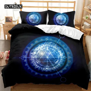 Комплект постельного белья Star Duvet Cover Set Bohemian Star Arrays Astronomical Constellation Double Queen King Size Polyester Qulit Cover EU single(135x200cm)