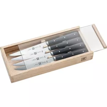 Zwilling Набор ножей для стейка 4 предмета в деревянной коробке Steak Knife Zwilling