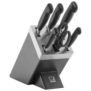 Zwilling Набор ножей с подставкой 7 предметов, серый Four Star Zwilling