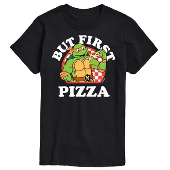 Футболка с рисунком Big & Tall TMNT First Pizza License, черный