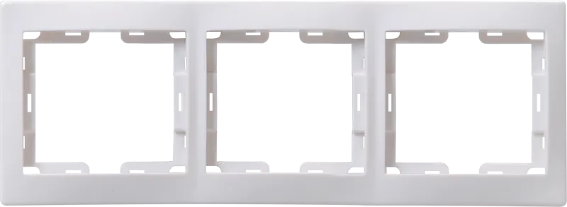 Рамка IEK КВАРТА EMK30-K01-DM, горизонтальная, 3-поста, белый (EMK30-K01-DM)