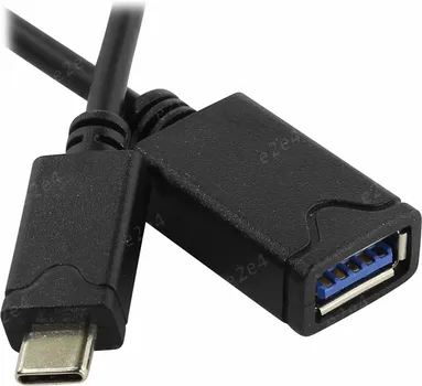 Кабель USB(Af)-USB Type-C(m), OTG, 20 см, черный, 5bites (TC304-02OTG)