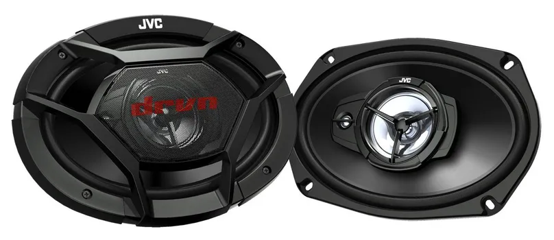 Автомобильная акустика коаксиальная JVC, 70 Вт (500 Вт), 4 Ом, овальная, 2 шт. (CS-DR6930)