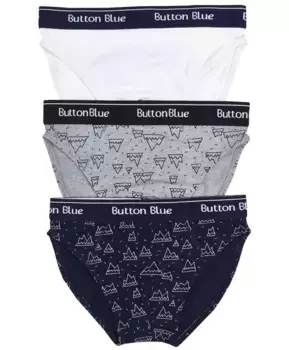 Комплект из 3 пар трусов Button Blue (128-134)