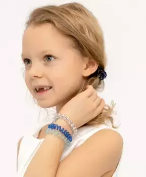 Комплект резинок для волос, 4 шт. Button Blue (Без размера)