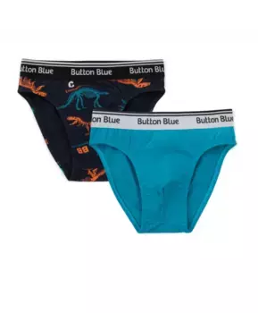 Комплект трусов брифов с принтом для мальчика Button Blue (152-158)