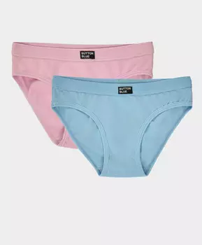 Комплект трусов слипов из двух штук мультицвет для девочки Button Blue (122-128)
