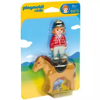 Конструктор Playmobil 1.2.3.: Наездница с лошадью