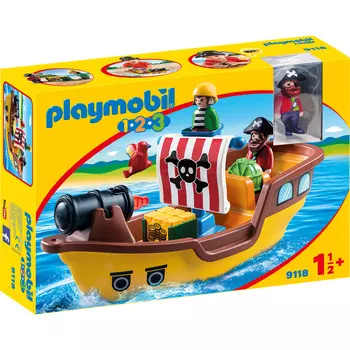 Конструктор Playmobil 1.2.3.: Пиратский корабль