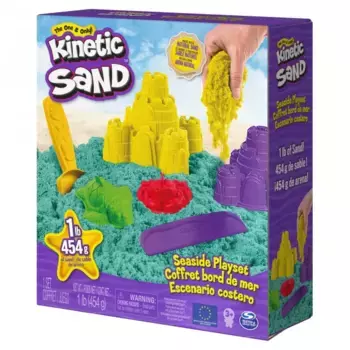 Kinetic Sand Кинетический песок Набор для лепки Разноцветный замок с формочками