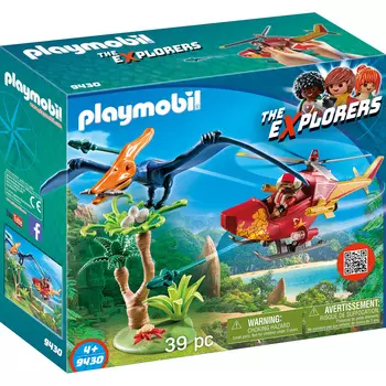 Playmobil Конструктор Вертолет для приключений с птеродактилем