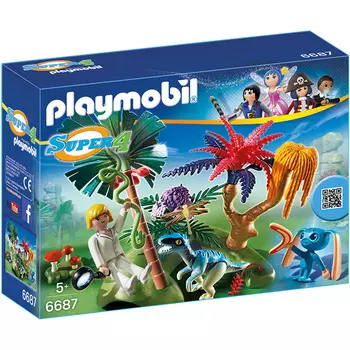 Playmobil Конструктор Затерянный остров с Алиен и Хищником