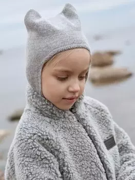 Капор из ангоры "Пепел"