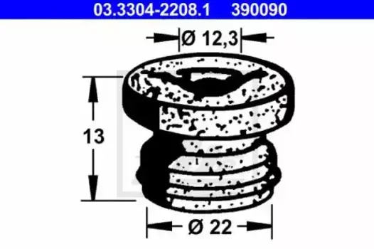 пробка бачка тормозной жидкости!\ Audi, Seat, Skoda, VW, GM, MB, BMW 03.3304-2208.1 ATE