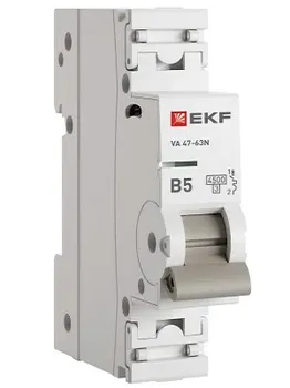 Автоматический выключатель EKF M634105B 1P 5А (В) 4,5kA ВА 47-63N PROxima