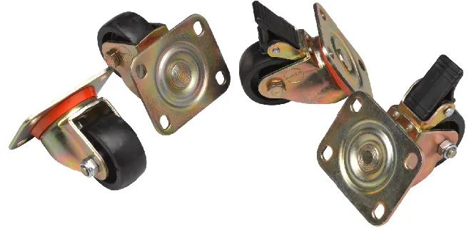 Комплект Datarex DR-460000 роликов (4шт), 2 шт с тормозом, 2 обычных, нагрузка 150 кг на ролик