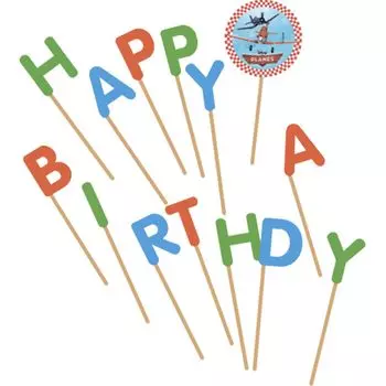 Свечи-буквы – Самолеты - Happy Birthday